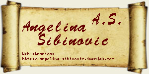 Angelina Sibinović vizit kartica